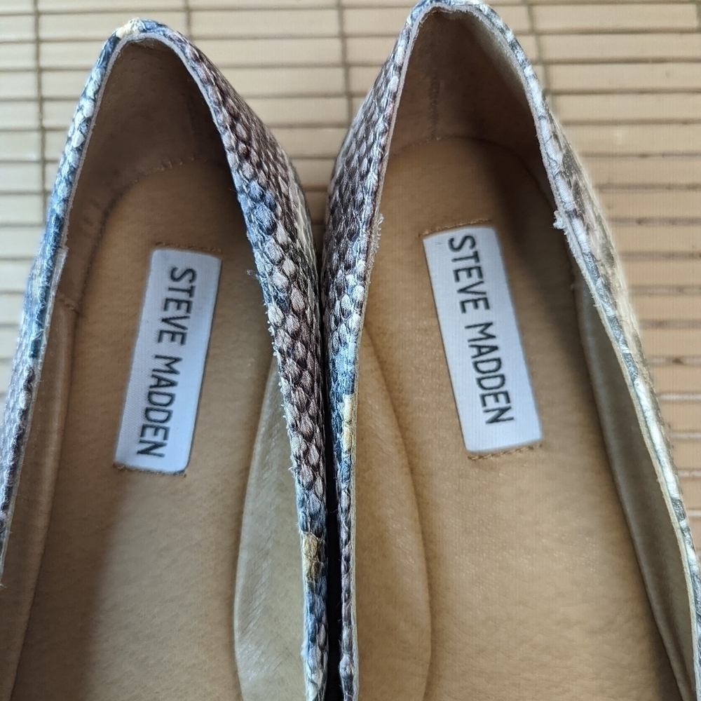 Steve Madden Danni Ballet Flats Python Snake Prin… - image 6